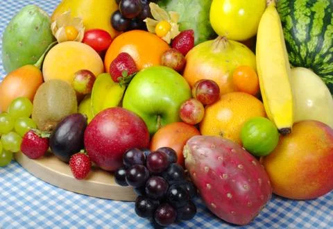 Exotic fruit mix Stock Photos