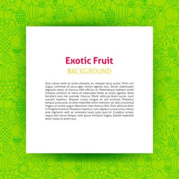 Exotic Fruit Paper Template Stock Illustration