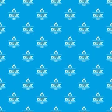 Exotic fruit pattern vector seamless blue 스톡 일러스트