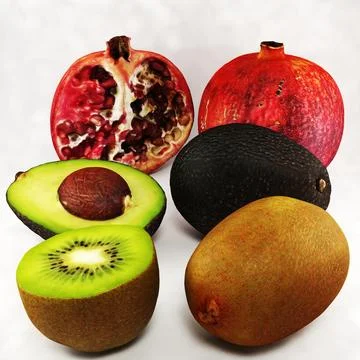 Exotic Fruits 3D Model