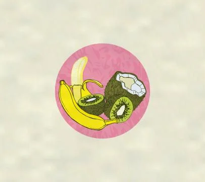 Exotic fruits 스톡 일러스트