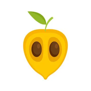 Exotic guava icon flat isolated vector Illustrazione stock