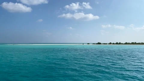 An exotic island in the ocean Stock Footage 178122828