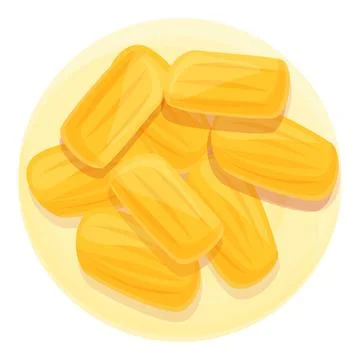 Exotic jackfruit icon cartoon vector. Fruit food Stock Illustration