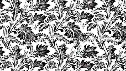 Exotic Leaf Pattern – Horizontal Motion Animation Stock Footage 306385299