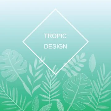 Exotic leaves vector design イラスト素材