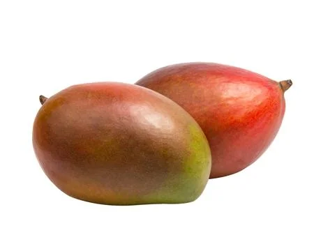 Exotic mango fruit isolated on the white background Stock Photos
