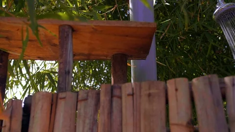 Exotic Outdor Shower Stock Footage 104563142