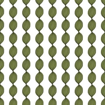 Exotic outline leaves seamless pattern. Abstract floral background. Stock Illustration