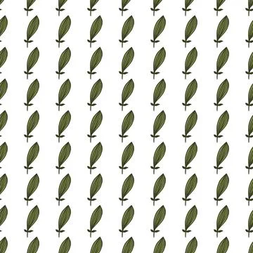 Exotic outline leaves seamless pattern. Nature palm leaf endless wallpaper. Stock Illustration