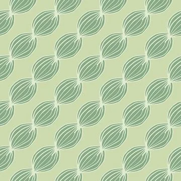 Exotic outline leaves seamless pattern. Abstract floral background. Stock Illustration
