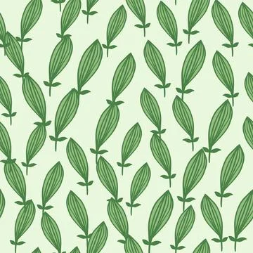 Exotic outline leaves seamless pattern. Nature palm leaf endless wallpaper. Stock Illustration