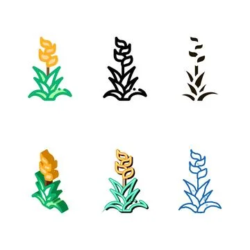 Exotic pack flower icon vector outline symbol Stock Illustration