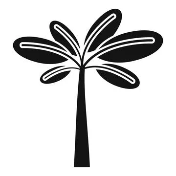 Exotic palm icon simple vector. Coconut tree Illustrazione stock