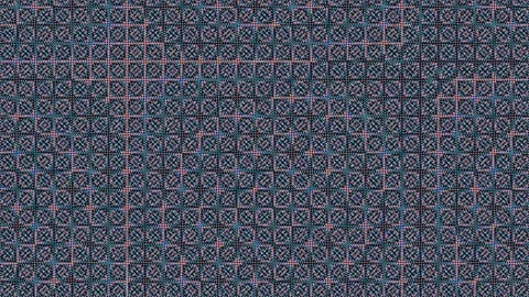 Exotic Pixel Pattern With Color Transition Loop IV Stock Footage 244330859