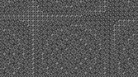 Exotic Pixel Pattern With Greyscale Transition Loop Stock Footage 244330856