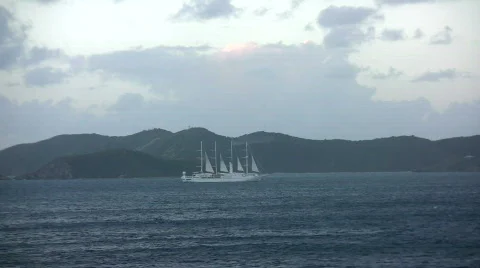 Exotic sailboat Stock Footage 314435