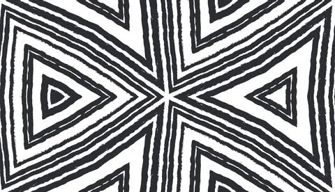 Exotic  seamless pattern. Black symmetrical Illustrazione stock