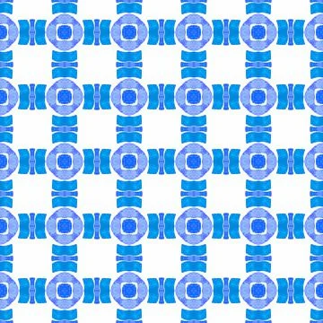 Exotic  seamless pattern. Blue creative boho chic Illustrazione stock