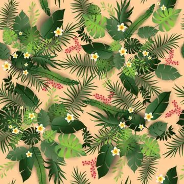 Exotic Seamless pattern Stock Illustration