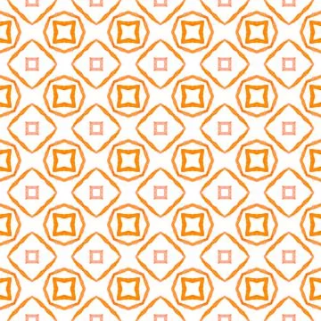 Exotic seamless pattern. Orange quaint boho chic Illustrazione stock