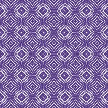 Exotic  seamless pattern. Purple symmetrical Stock Illustration