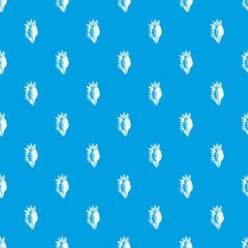Exotic shell pattern vector seamless blue Illustrazione stock