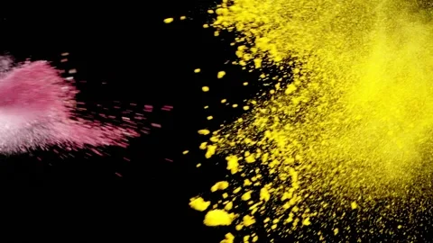 Exotic spices collide on black background 動画素材 130965908