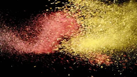 Exotic spices collide Stock Footage 130902424