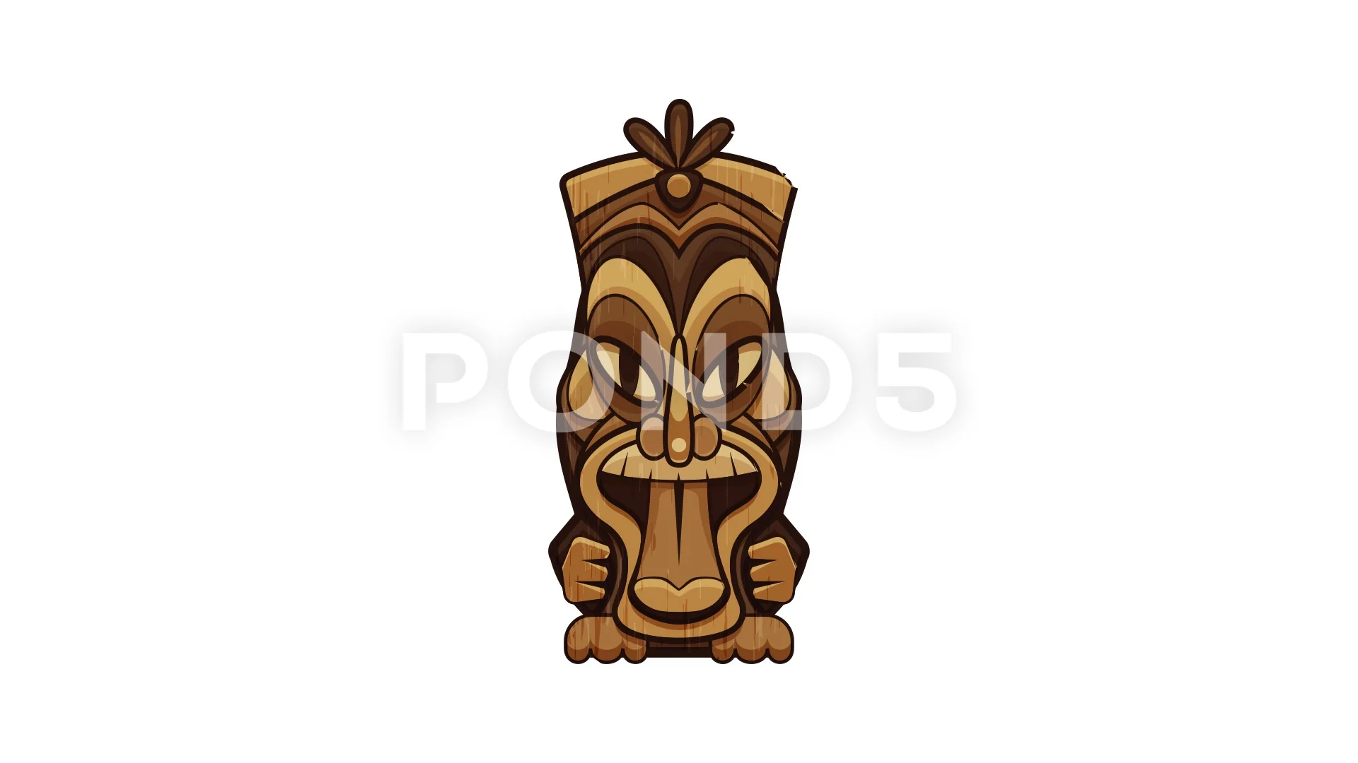 Exotic tiki idol icon animation