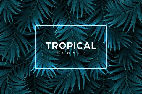 Exotic tropical background. Stock Illustration