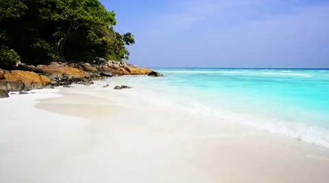 Exotic tropical beach Video stock 33729379