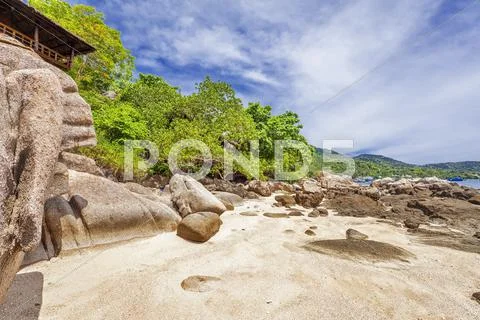 Exotic tropical beach. Stock Photos