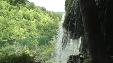 Exotic Waterfall Close-Up Stock Footage 12057387