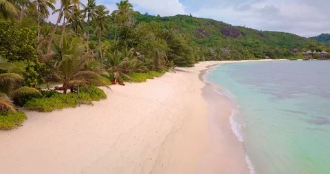 Exotic white send beach. Stock Footage 129772641