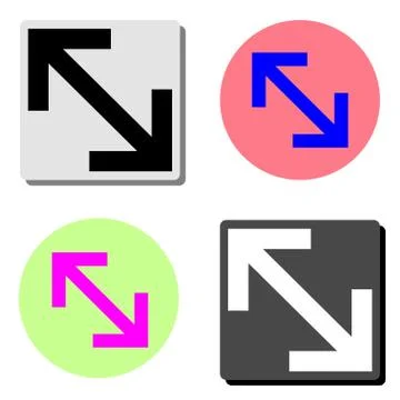 Expand Arrow. flat vector icon Stock Illustration