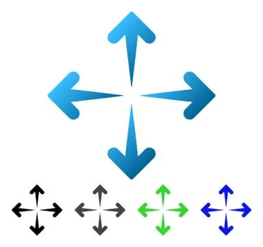 Expand Arrows Flat Gradient Icon Illustrazione stock