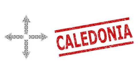 Expand Arrows Recursion Composition of Expand Arrows Icons and Grunge Caledonia 스톡 일러스트