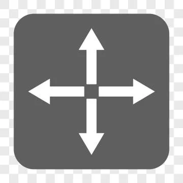 Expand Arrows Rounded Square Button Illustrazione stock