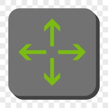 Expand Arrows Rounded Square Button Illustrazione stock