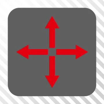 Expand Arrows Rounded Square Button Illustrazione stock
