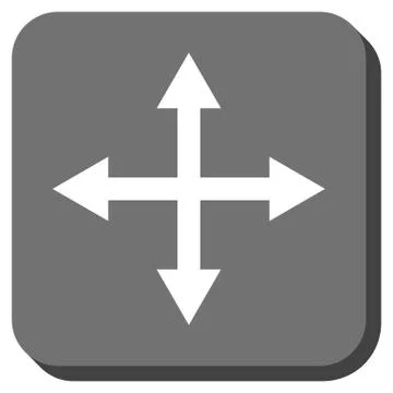 Expand Arrows Rounded Square Vector Icon Stock Illustration
