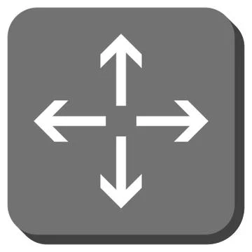 Expand Arrows Rounded Square Vector Icon Stock Illustration