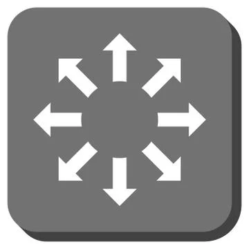 Expand Arrows Rounded Square Vector Icon Stock Illustration
