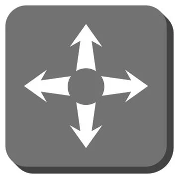 Expand Arrows Rounded Square Vector Icon Stock Illustration