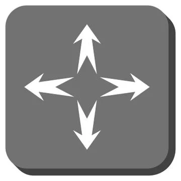 Expand Arrows Rounded Square Vector Icon Stock Illustration