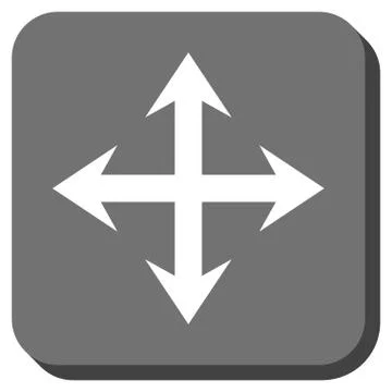 Expand Arrows Rounded Square Vector Icon Stock Illustration