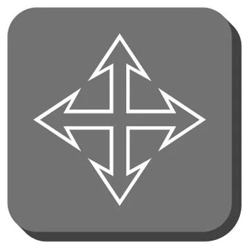 Expand Arrows Rounded Square Vector Icon Stock Illustration