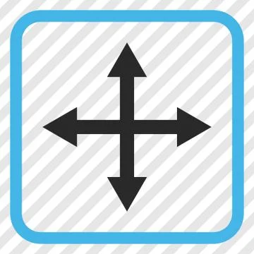 Expand Arrows Vector Icon In a Frame Stock Illustration