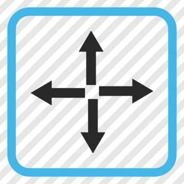 Expand Arrows Vector Icon In a Frame Stock Illustration